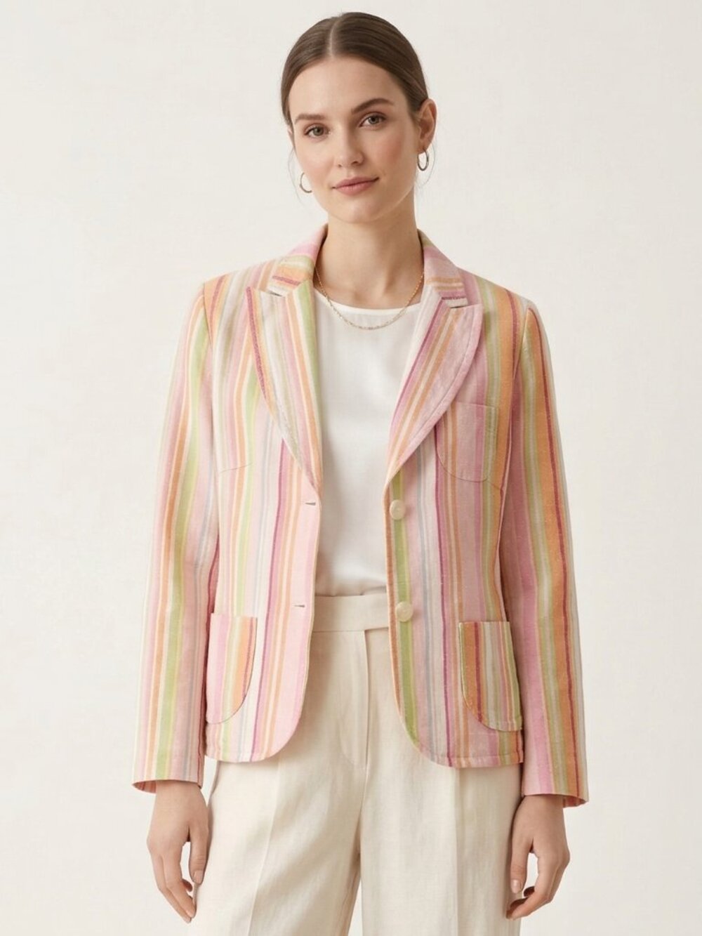 Jake's Blazer Pink Stripes Summer Casual Preppy 14